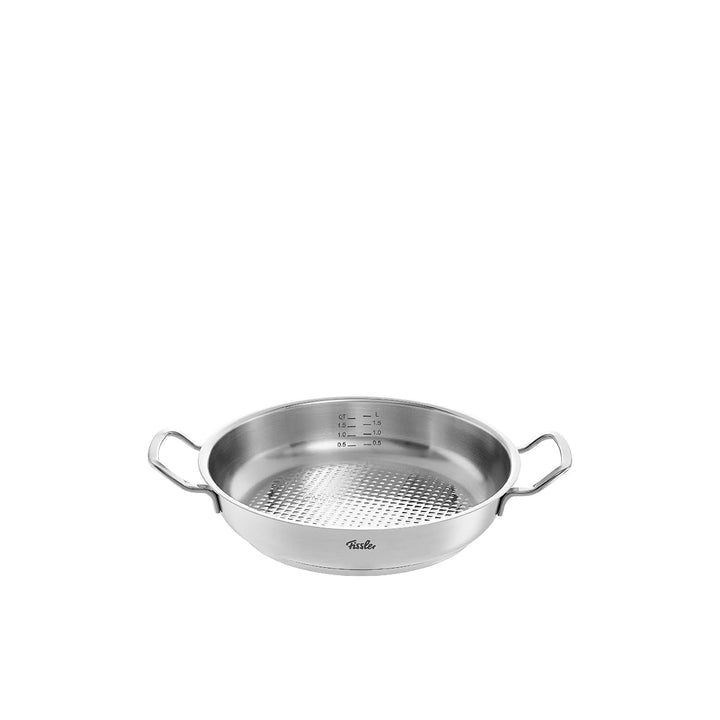 Fissler Original-Profi Collection/Edelstahl-Servierpfanne (Ø 28 cm, 3,0L) runder Bräter, hoher Rand,