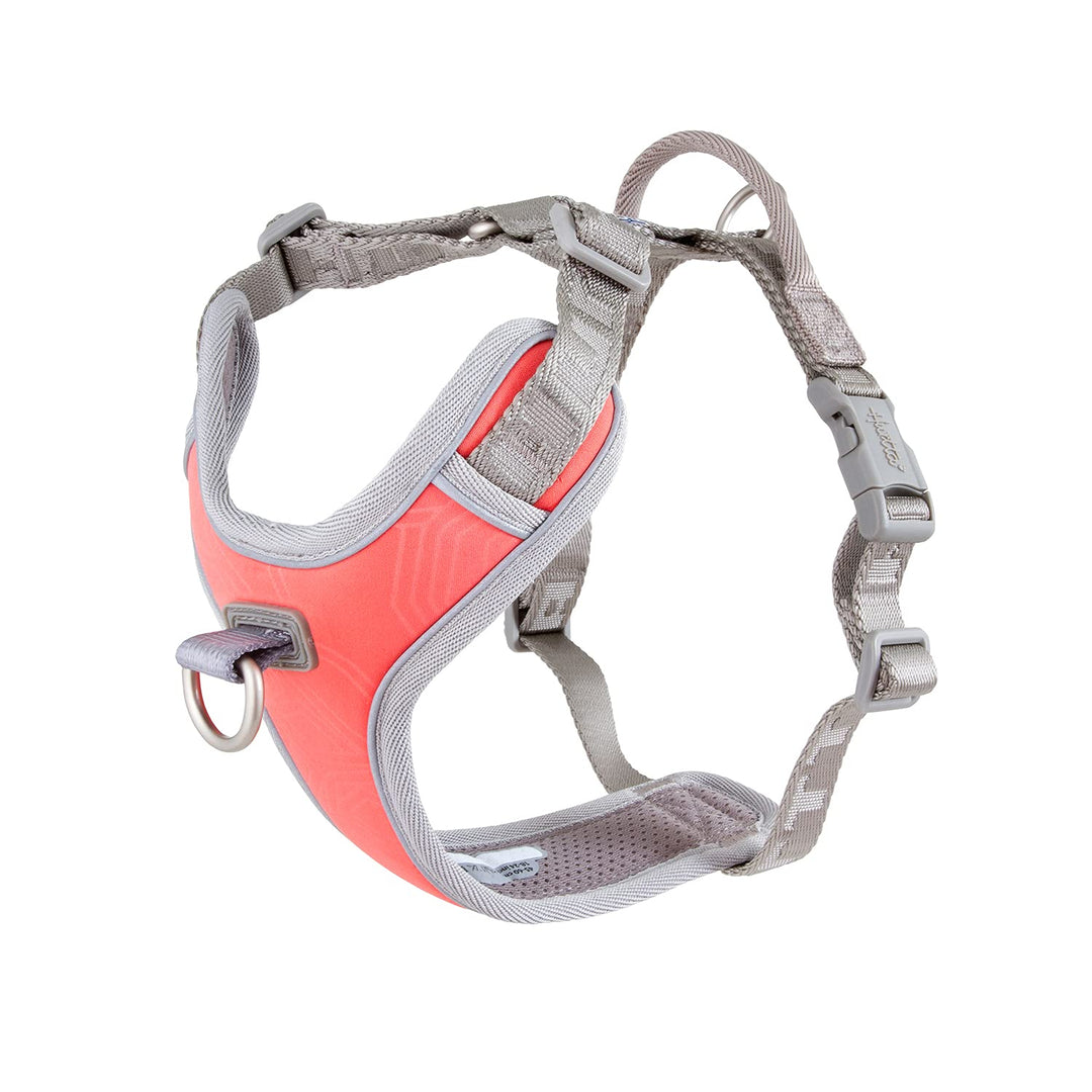Hurtta Venture No-Pull Geschirr für Hunde, reflektierend, verstellbar, wasserdicht, Coral Pink 60-80