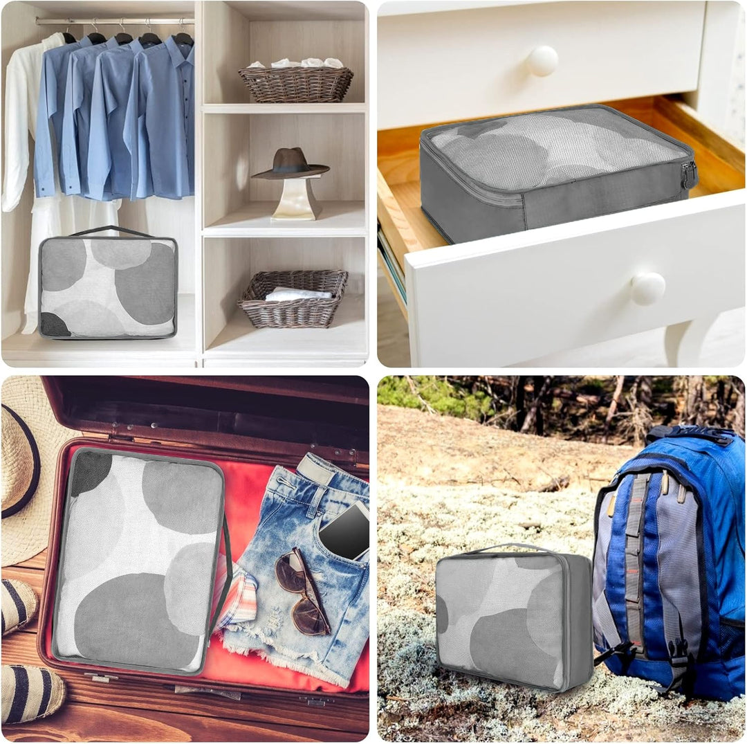 Grosse Koffer Organizer Set 12-teilig, Wasserdichte Packwürfel, Travel Organizer zum Gepäckpacken, F