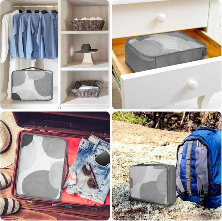 Grosse Koffer Organizer Set 12-teilig, Wasserdichte Packwürfel, Travel Organizer zum Gepäckpacken, F