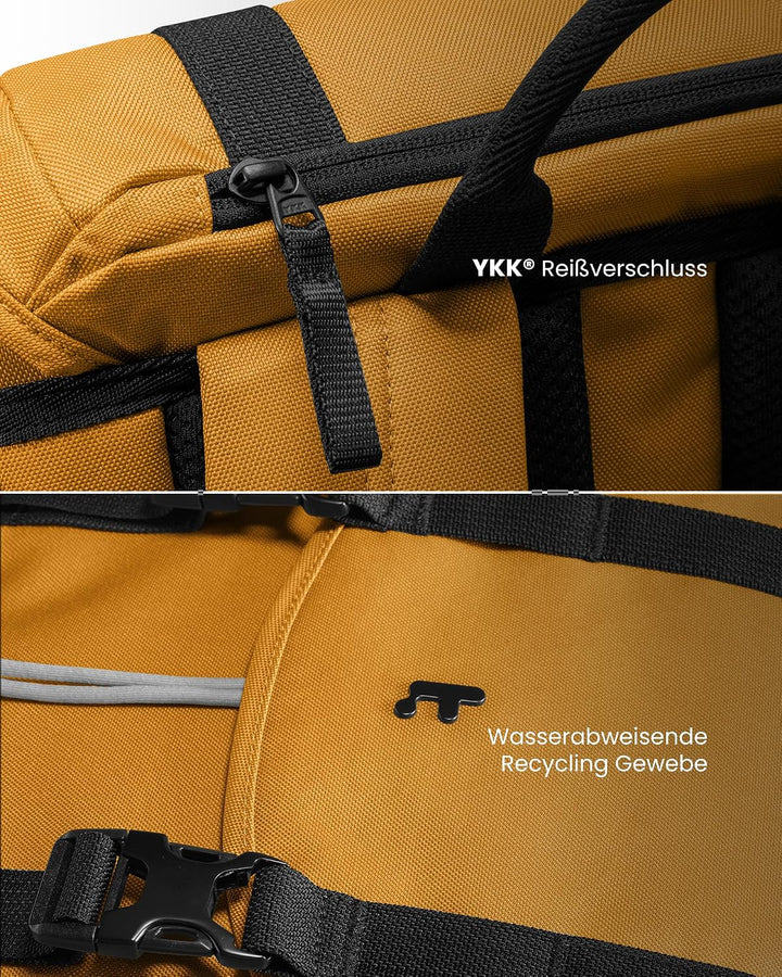 tomtoc Laptop Rucksack für Damen Herren, Vintage Tagesrucksack Daypack Casual Backpack mit 22 Liter