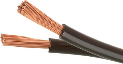 DCSk 100m - 2x2,5mm² Lautsprecherkabel schwarz - OFC Kupferkabel für HiFi Audio - 99,99% Voll-Kupfer