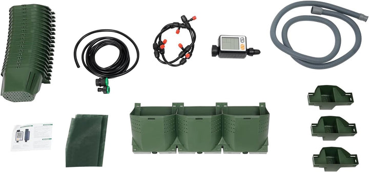 Selbstbewässernder Wandblumentopf, Vertikal Wand Pflanzset Garten Set mit Bewässerung Timer 36 Topf