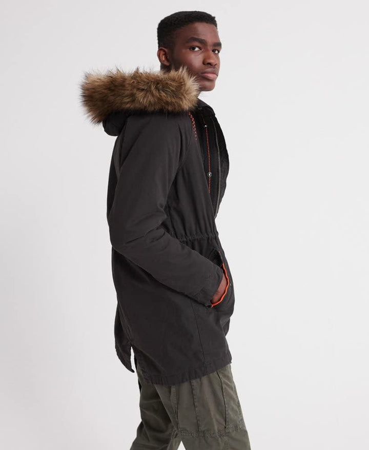 Superdry Herren Mountain Rookie Aviator Parka M Ofen Schwarz, M Ofen Schwarz