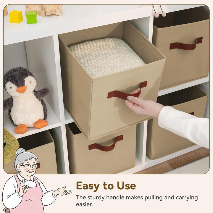 GRANNY SAYS Aufbewahrungswürfel Stoff, 6 Stück Aufbewahrungsboxen für Würfelregal, Regalkörbe 27 x 2