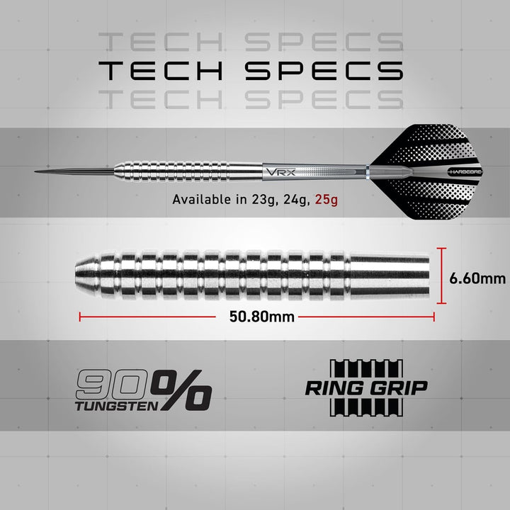 RED DRAGON Rebels Darts Set 21g, 23g, 24, 25g oder 26g Tungsten Steel Tip Darts Set mit Flights und
