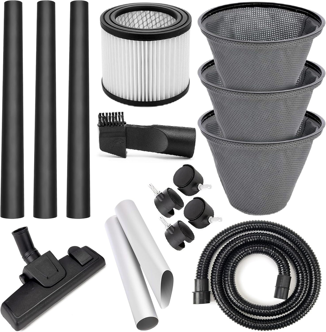 Aschesauger 20L 1650W Kaminsauger Staubsauger (Kabellänge ca. 4m) Inkl. HEPA Filter + Blasfunktion +