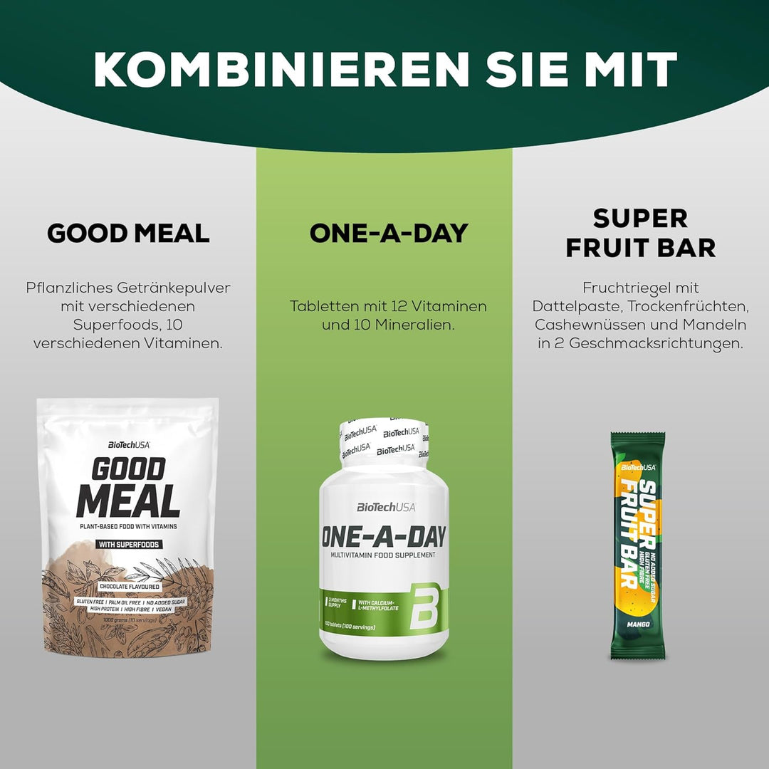 BioTechUSA Vegan Protein Bar, laktose- und glutenfreier Proteinriegel aus Proteinquellen pflanzliche