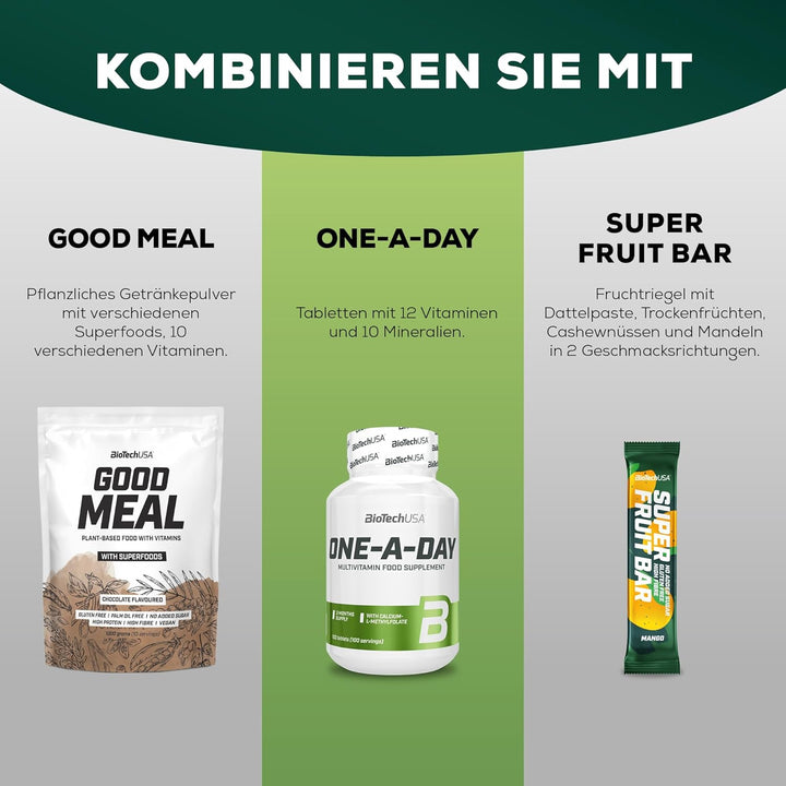 BioTechUSA Vegan Protein Bar, laktose- und glutenfreier Proteinriegel aus Proteinquellen pflanzliche