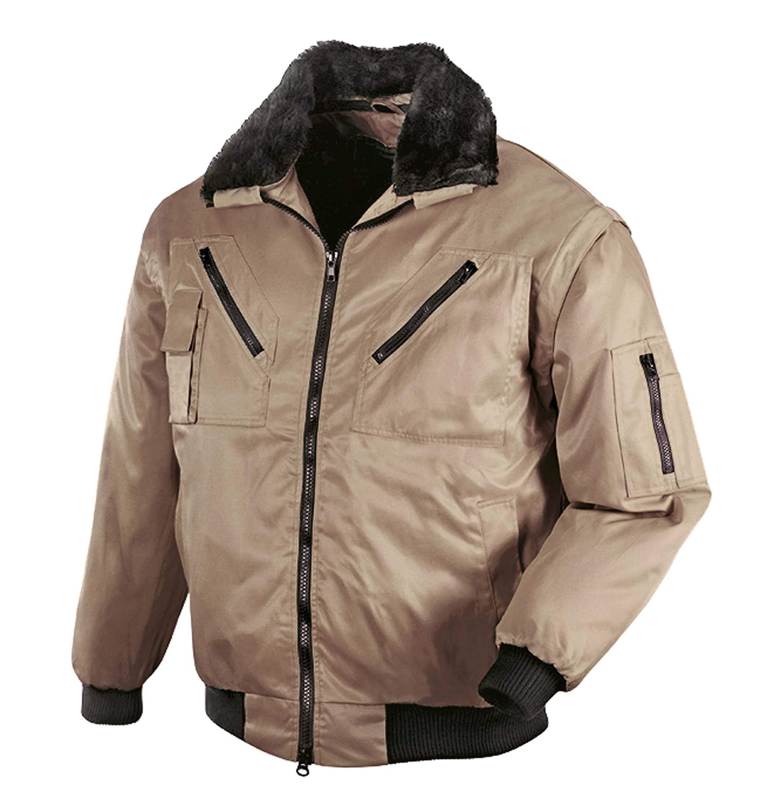teXXor Piloten Oslo Arbeitsjacke mit abnehmbaren Ärmeln, XXL, creme, 4177 XXL Creme, XXL Creme