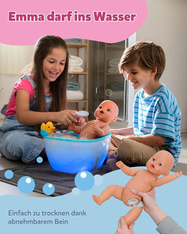 BABY born Emma, Babypuppe mit 10 Funktionen und Accessoires, für Kinder ab 3 Jahren, funktioniert oh
