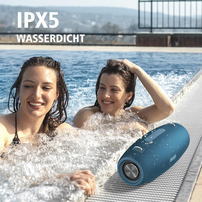 ZEALOT Bluetooth Lautsprecher,Tragbarer Bluetooth Box,60W,BassUp Technologie,Stereo Laut,EQ,IPX5 Was