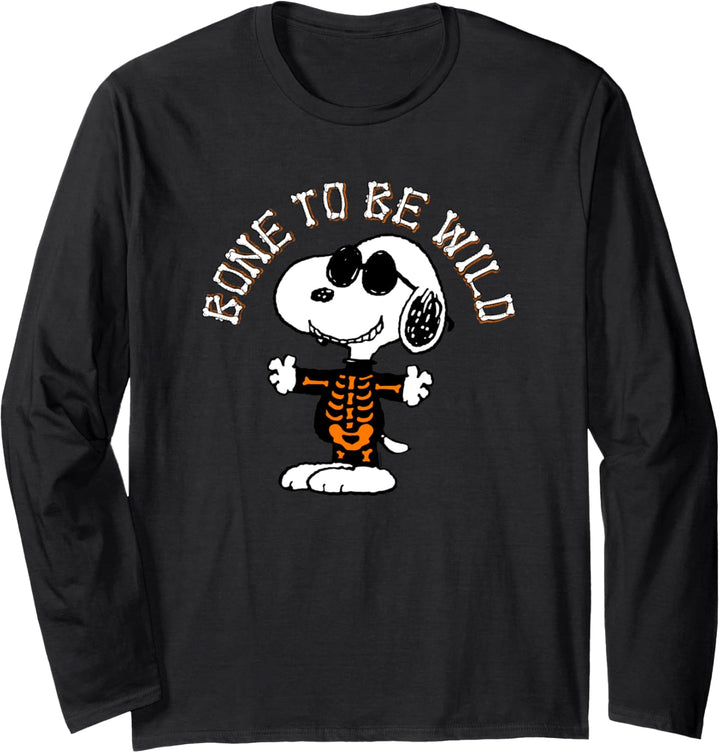 Peanuts Halloween Knochen, um wild zu sein Langarmshirt