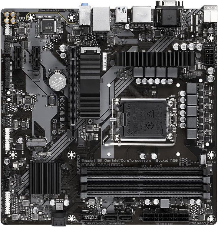Gigabyte B760M DS3H DDR4 Motherboard Intel B760 LGA 1700 Micro ATX