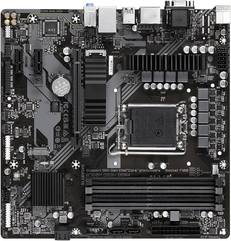 Gigabyte B760M DS3H DDR4 Motherboard Intel B760 LGA 1700 Micro ATX