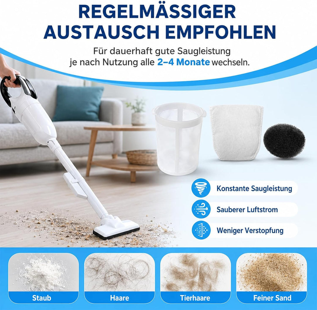 Staubsauger-Zubehörset kompatibel mit Makita CL100/106/180/183/DCL180 Akku-Staubsauger, 15 Filter 44