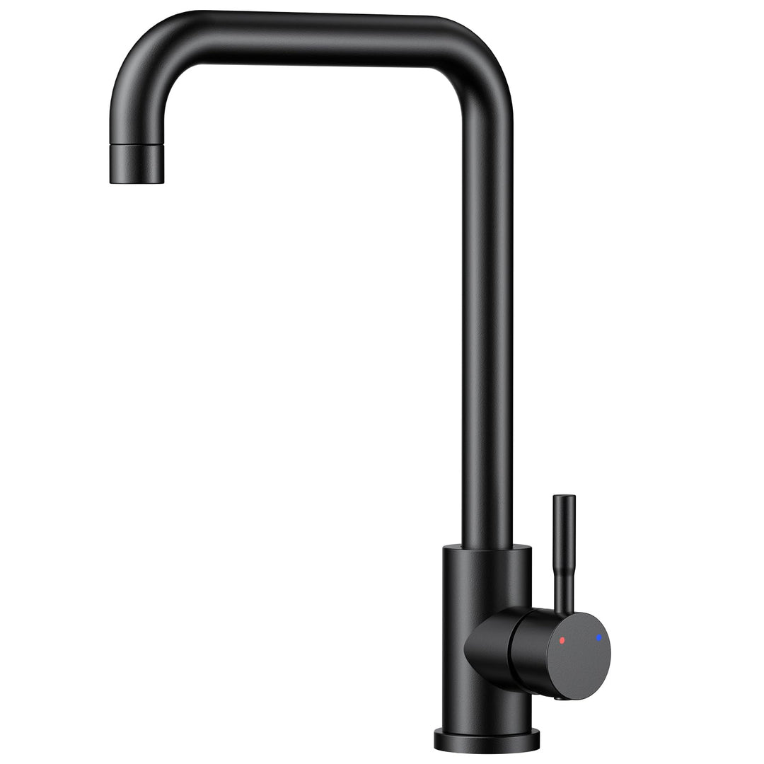 Wasserhahn Küche,Küchenarmatur mit 360°Drehbar, Hochdruck Küchenarmatur Edelstahl Armatur Küche L Fö