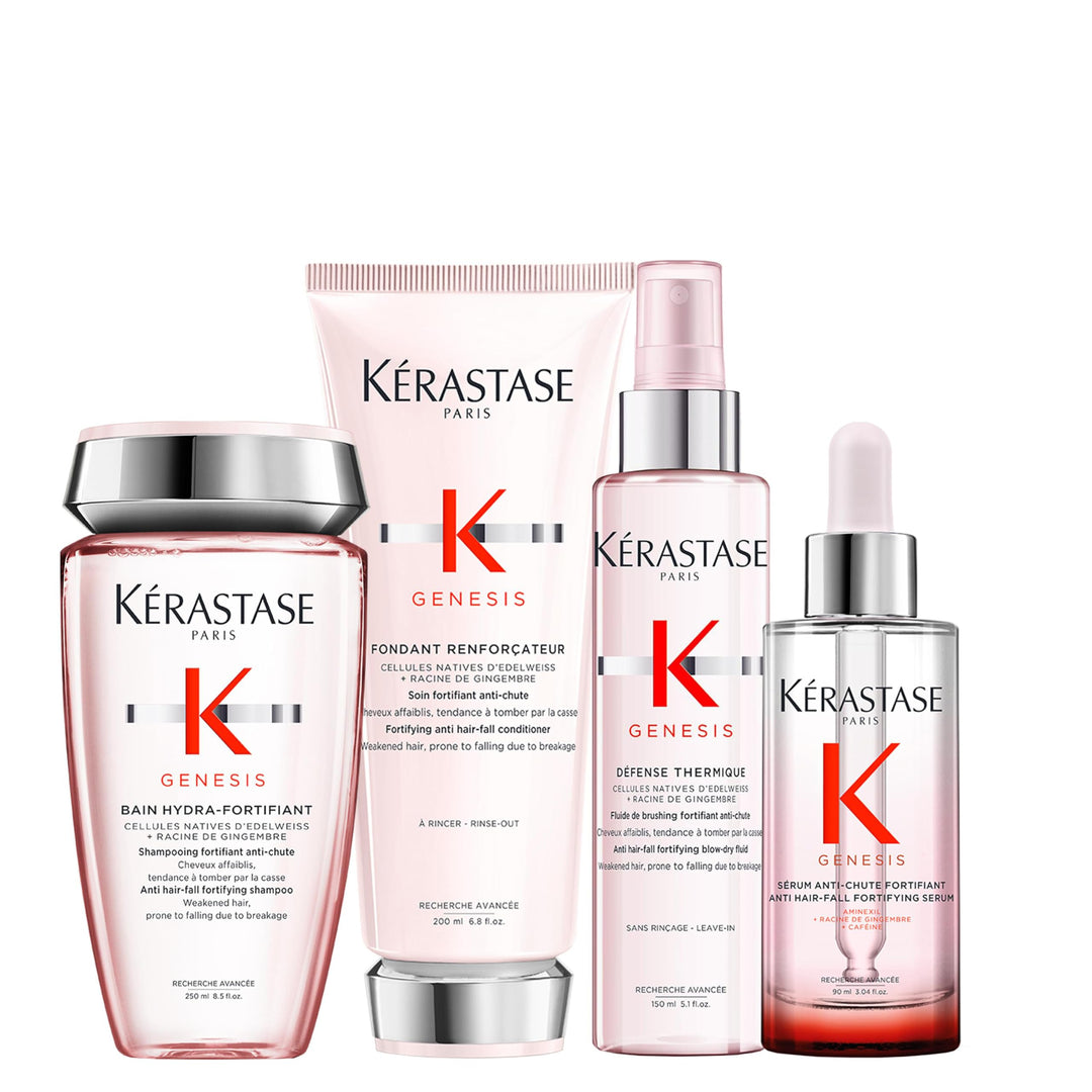 Kérastase, Genesis, Pflegeroutine mit Shampoo, Haarspülung, Haarkur & Hitzeschutzspray, Für feines u