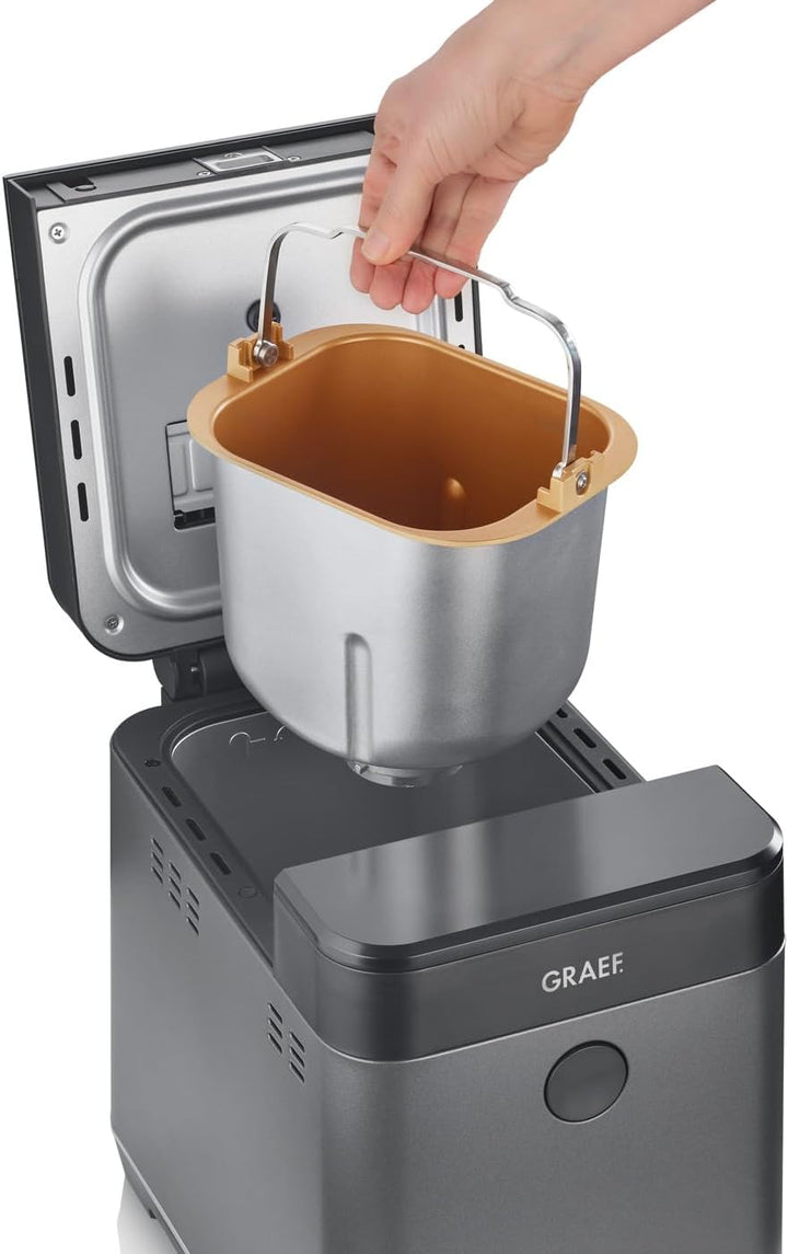 GRAEF Brotbackautomat BA806, Brotbackmaschine mit 36 Programmen, 500 g oder 750 g Brot, 60 min Warmh