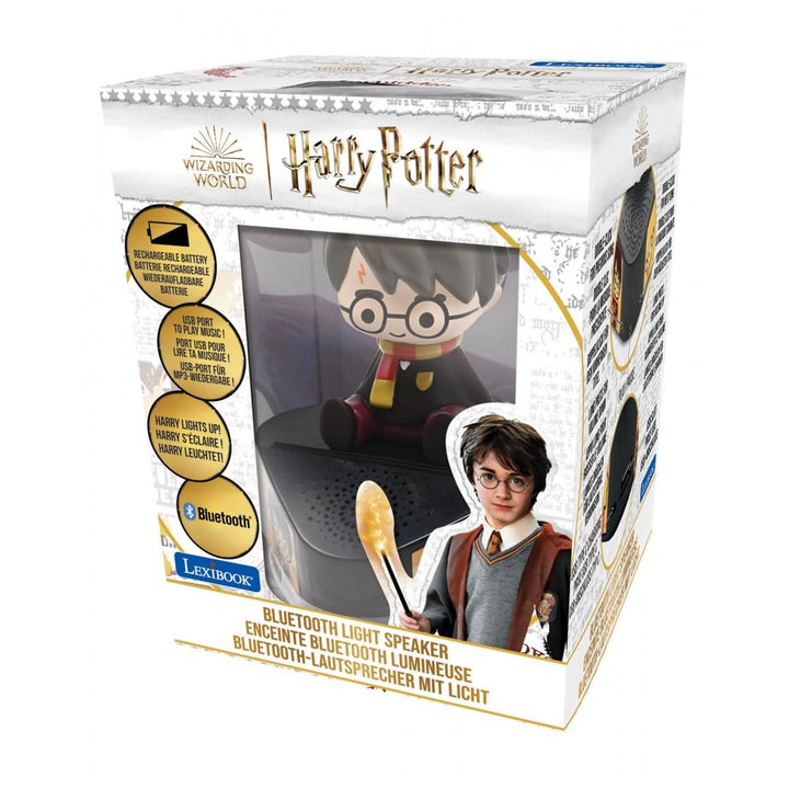 Lexibook BTD80HP Warner Harry Potter-Lautsprecher mit Leuchtfigur, Bluetooth 5,0, Anschluss/USB Typ
