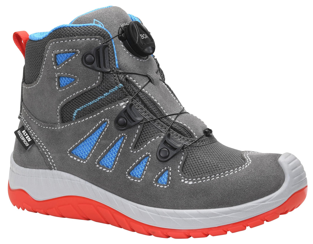 ELTEN Kinderschuhe Outdoor Maddox Kids BOA Grey-red Mid für Mädchen und Jungen 30 EU Grau, 30 EU Gra