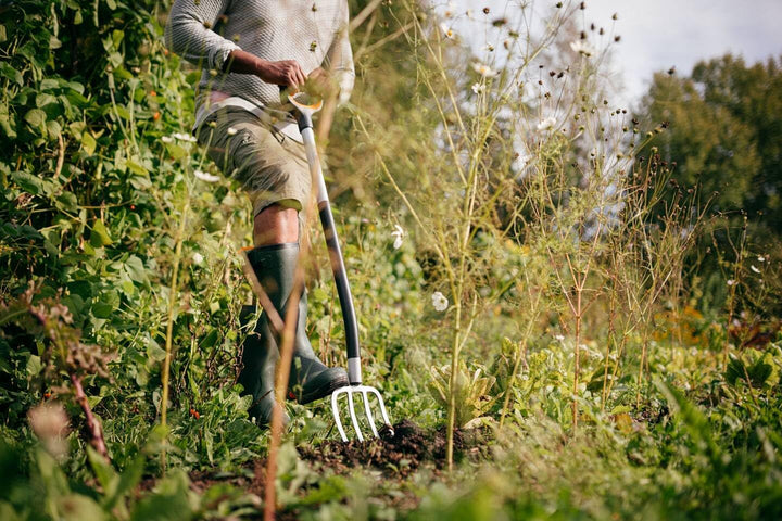 Fiskars Spatengabel für Harte, steinige Böden, Mit 4 Zinken, Länge: 120 cm, Qualitätsstahl-Zinken/Gl