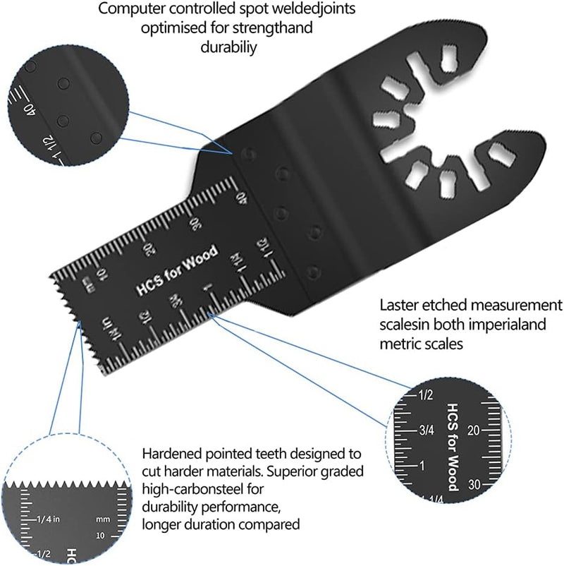 105tlg Sägeblätter Set, multitool sägeblätter, Multifunktionswerkzeug Zubehör Oszillierendes Zubehör