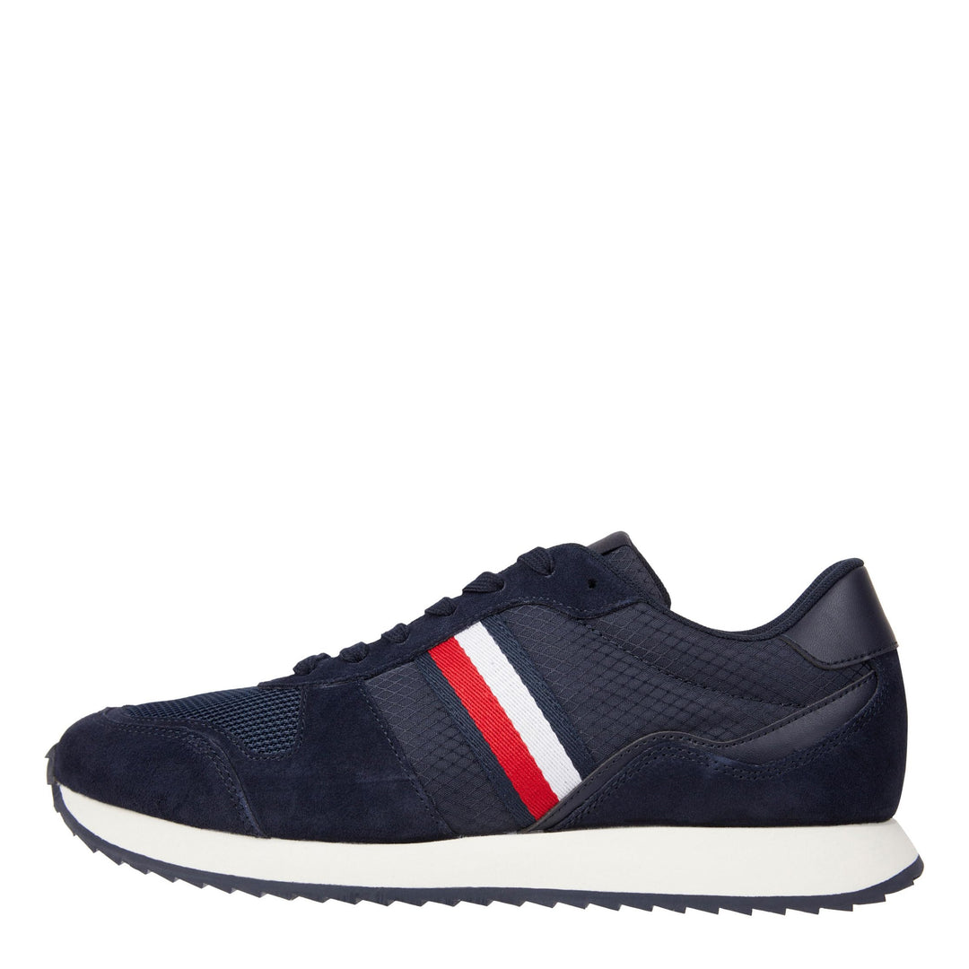 Tommy Hilfiger Herren Runner Sneaker Runner Evo Mix Sportschuhe 40 EU Wüstenhimmel, 40 EU Wüstenhimm