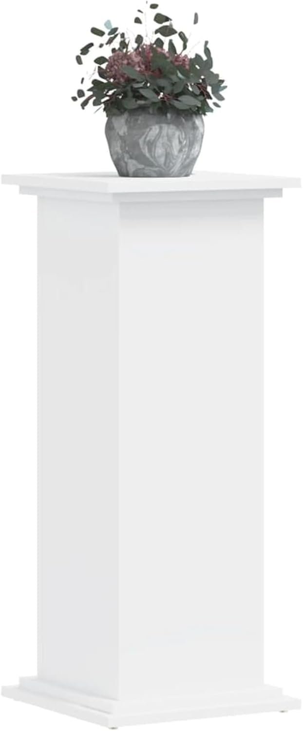 Gecheer Pflanzenständer Weiss langlebig robust Holzwerkstoff für Inneneinrichtung 33 x 33 x 80 cm We