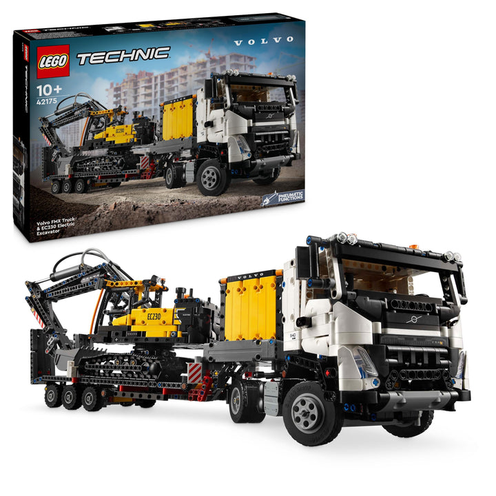 LEGO Technic Volvo FMX LKW mit EC230 Electric Raupenbagger, Kinderspielzeug, Geschenkset für Jungen