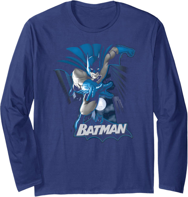 Batman Blue & Gray Langarmshirt