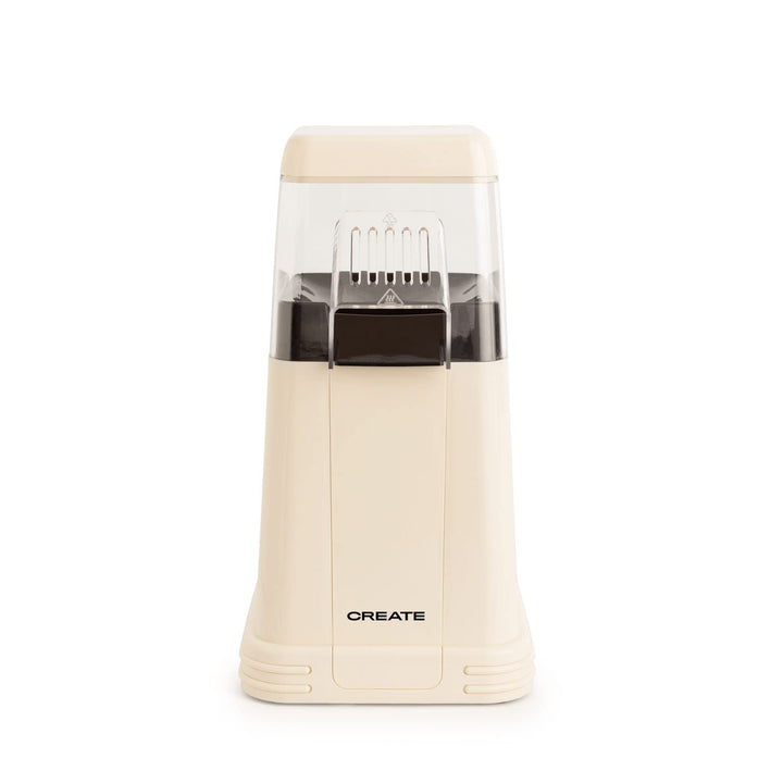 CREATE/POPCORN MAKER/Elektrische Popcornmaschine Cremeweiss/Retro-Stil, Fettfrei, Ölfrei, einfache B