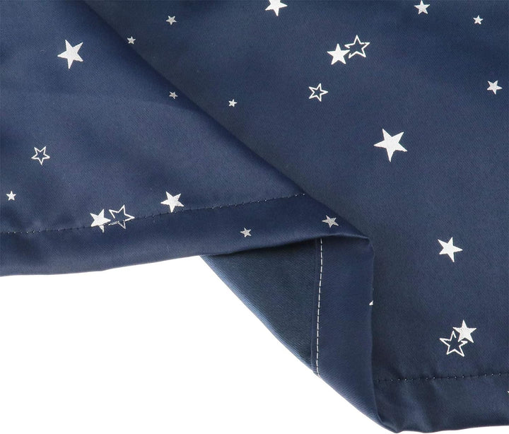 OTOTEC Verdunkelungsvorhang für Kinderzimmer, Mond und Sterne, mit Haken, Eisenfutter, 130 x 180 cm