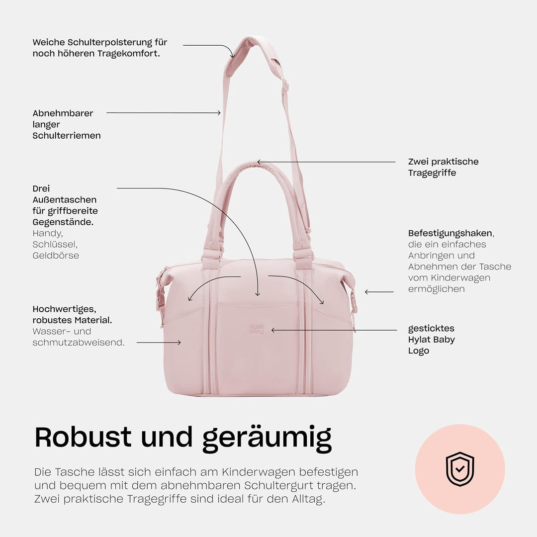 Hylat Baby Wickeltasche – Wickeltasche Kinderwagen, Leichte &amp; Vielseitige Mit Gepolstertem Fach - fu