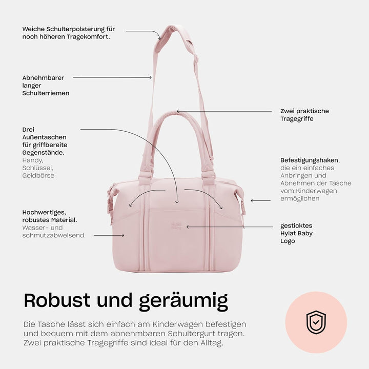 Hylat Baby Wickeltasche – Wickeltasche Kinderwagen, Leichte &amp; Vielseitige Mit Gepolstertem Fach - fu