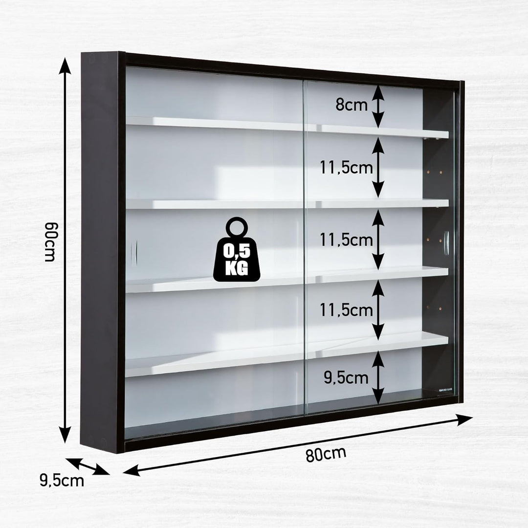 Inter Link - Sammlervitrine - Hängevitrine - Wandregal - Glasvitrine - Wandvitrine - Hängeregal - Sc