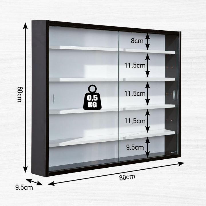 Inter Link - Sammlervitrine - Hängevitrine - Wandregal - Glasvitrine - Wandvitrine - Hängeregal - Sc