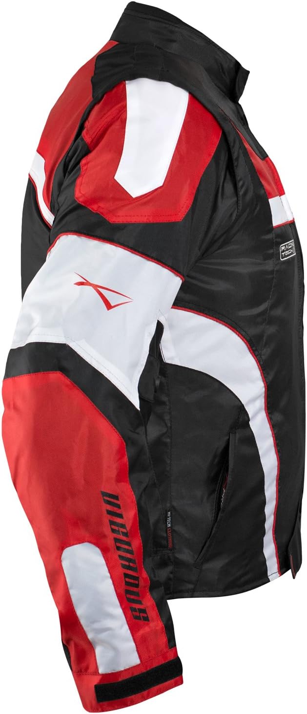A-pro Motorradjacke für Damen, Nylon, Oxford, Thermoweste, reflektierend L Rot, L Rot