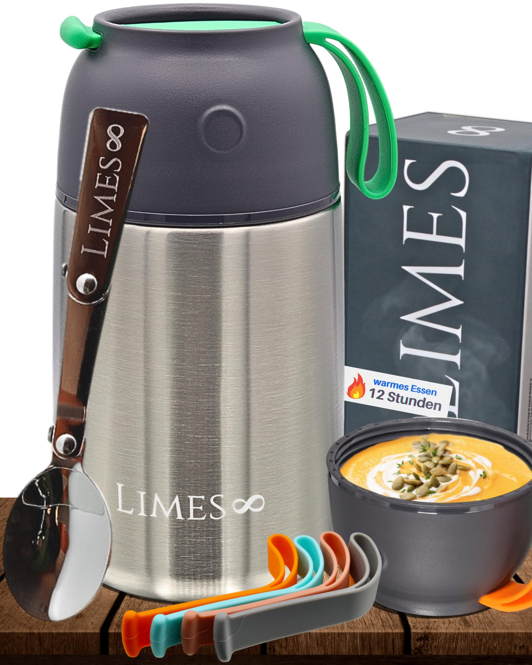 Thermobehälter für Essen 700ml [HEIss & KALT] Warmhaltebehälter Essen - Thermobox für Essen - Thermo