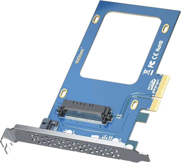 U.2 SFF-8639 auf PCIe Adapter, PCIe 3.0 X4 Erweiterungskarte für 2.5’’ U.2 NVMe SSD or 2.5" SATA SSD