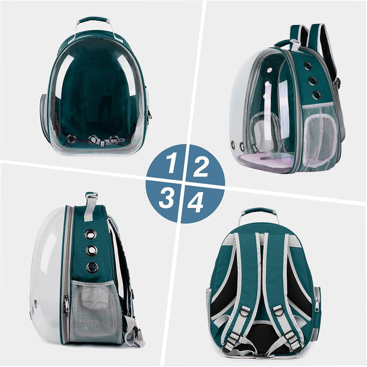PETCUTE Haustier Katzen Rucksack,Hunde Rucksack für Kleine Katzen und Hunde,Atmungsaktive 360 ° Sich