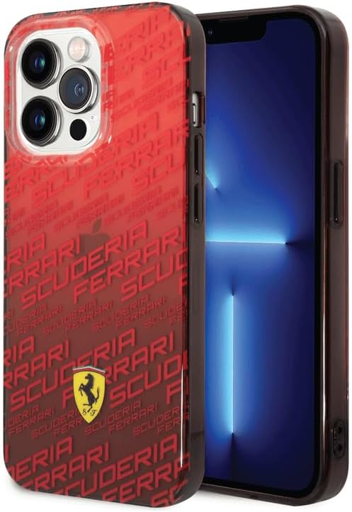 CG MOBILE Ferrari Handyhülle für iPhone 14 Pro Max in Gradient Red Scuderia Dyed Bumper Collection,