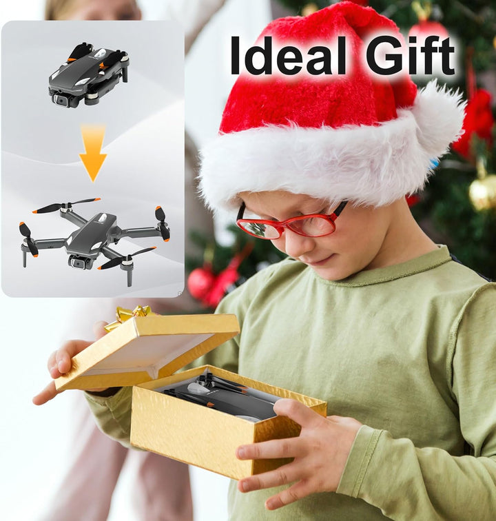 Drohne mit Kamera 1080P HD, RC Quadcopter Faltbare Drohne für Kinder, Bürstenloser Motor, Ein-Tasten