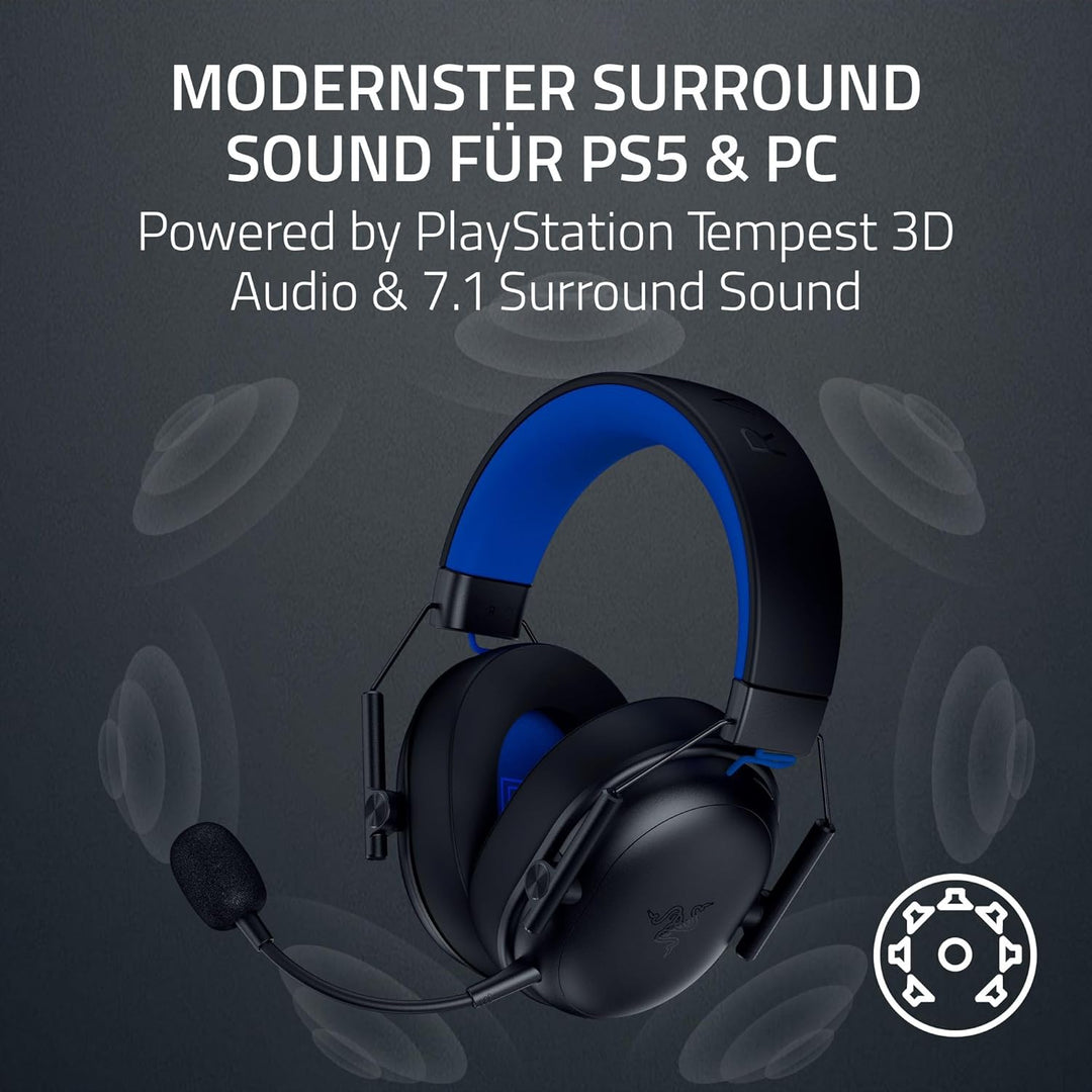 Razer BlackShark V3 X HyperSpeed for PlayStation - Kabelloses E-Sport Headset - Ultra leicht 270 g -