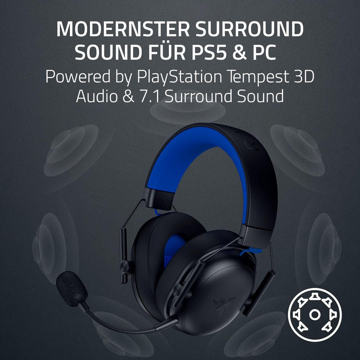 Razer BlackShark V3 X HyperSpeed for PlayStation - Kabelloses E-Sport Headset - Ultra leicht 270 g -