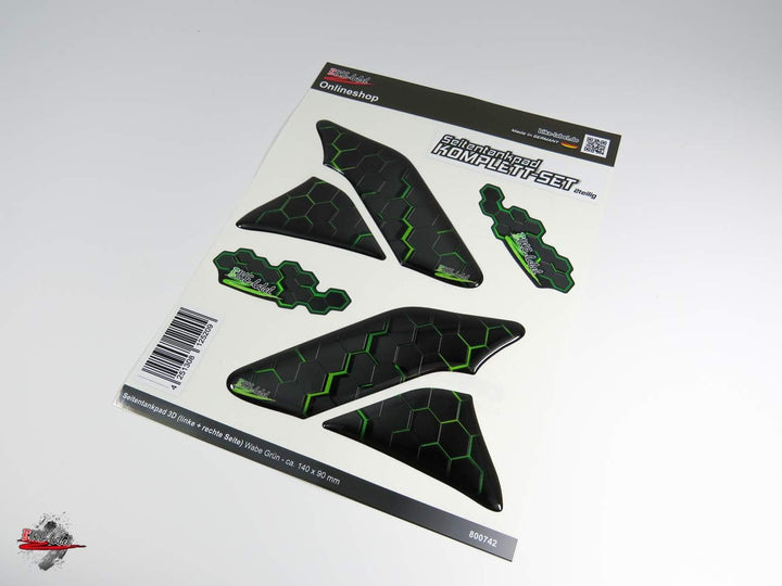 BIKE-label Tankpad Seitentank Aufkleber Grün kompatibel für Kawasaki 800742