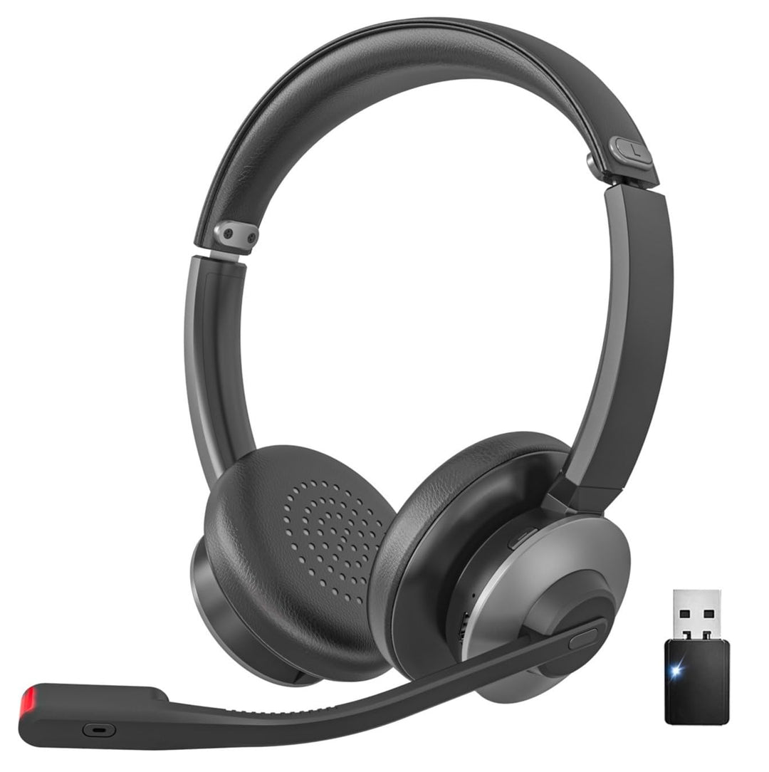 Earbay Wireless kabelloses Headset, V5.3 Bluetooth Headset mit Mikrofon kabellos, Noise Cancelling,