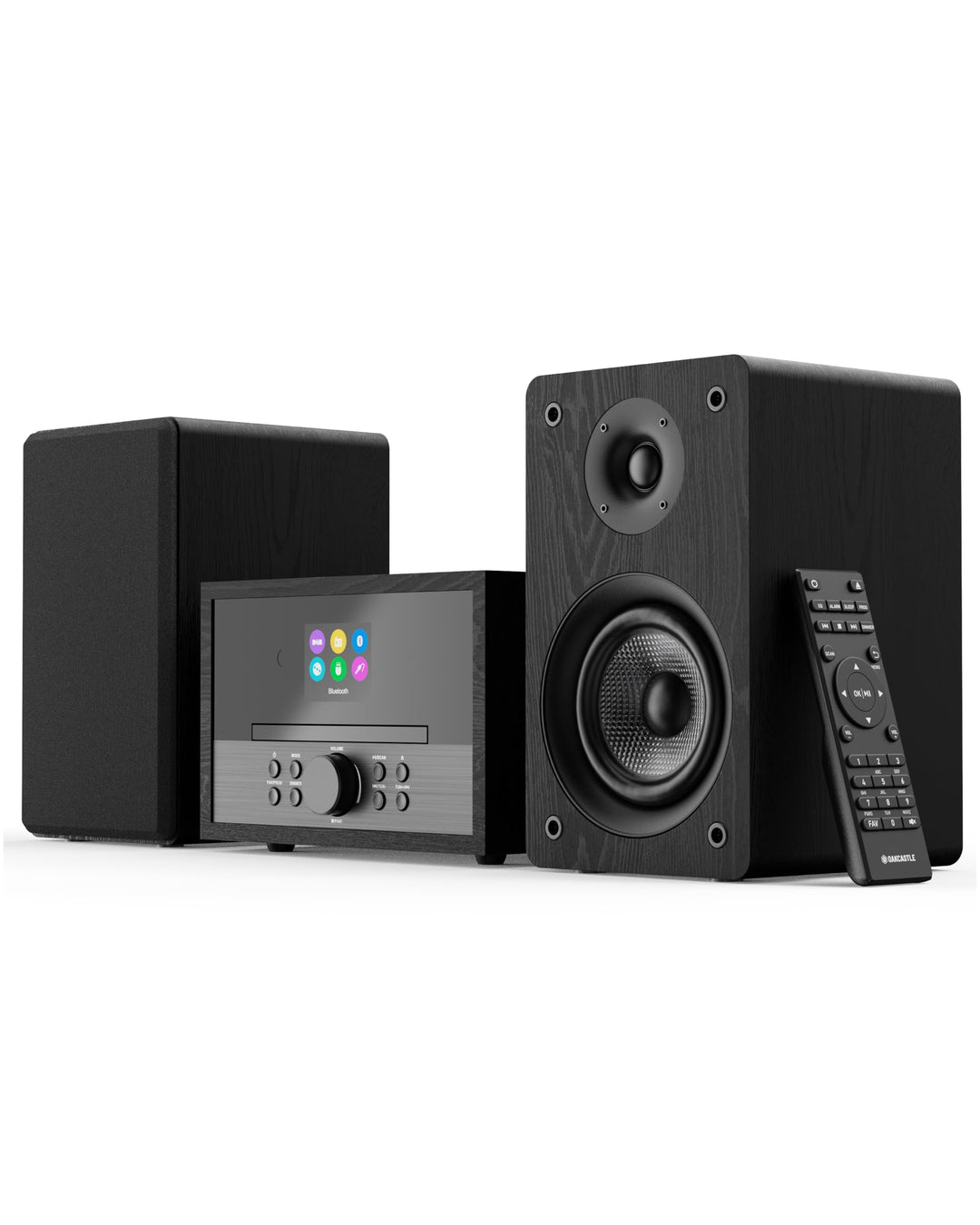 OAKCASTLE DAB400 HiFi DAB Radio mit CD Player | 60W 2.0 Stereoanlage | UKW Radio HiFi Anlage mit Blu