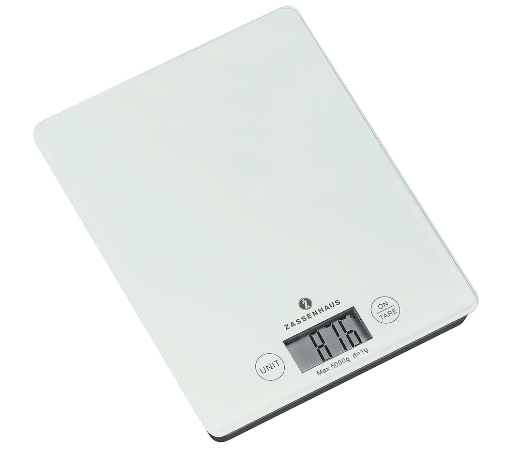Zassenhaus 73201 Digital-Waage Balance weiss, Höhe 16,5 x 21,5 cm