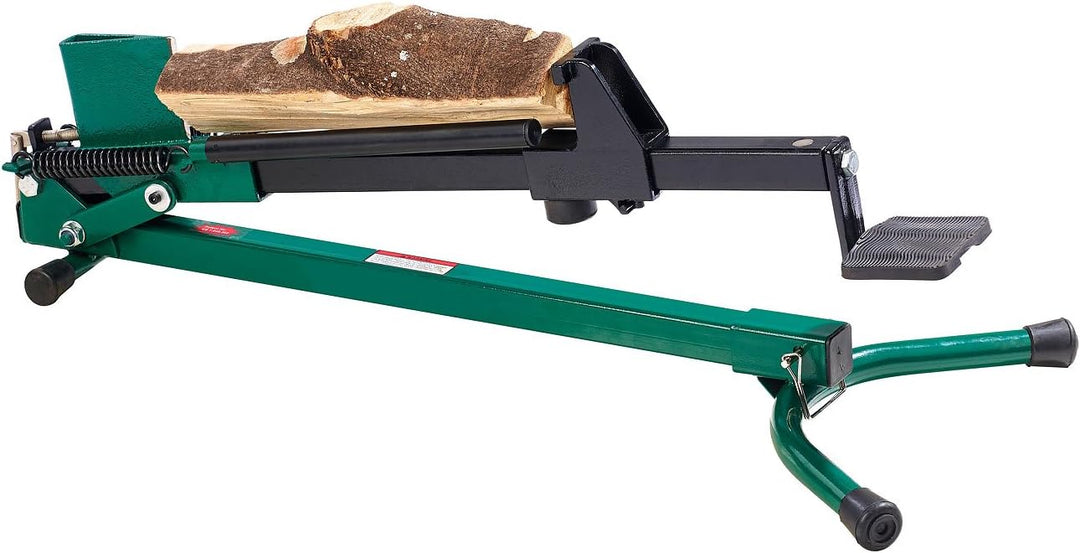 AGT Fussholzspalter: Stromloser Stahl-Holzspalter mit Fussbetrieb, 1,2 Tonnen Schlagkraft (Spalter,